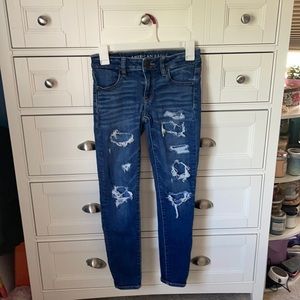American Eagle Close Ripped Jeggings